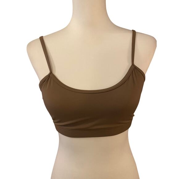 Balera PerformanceSpliced Sleeve Crop Top Brown Size Medium - Picture 7 of 9